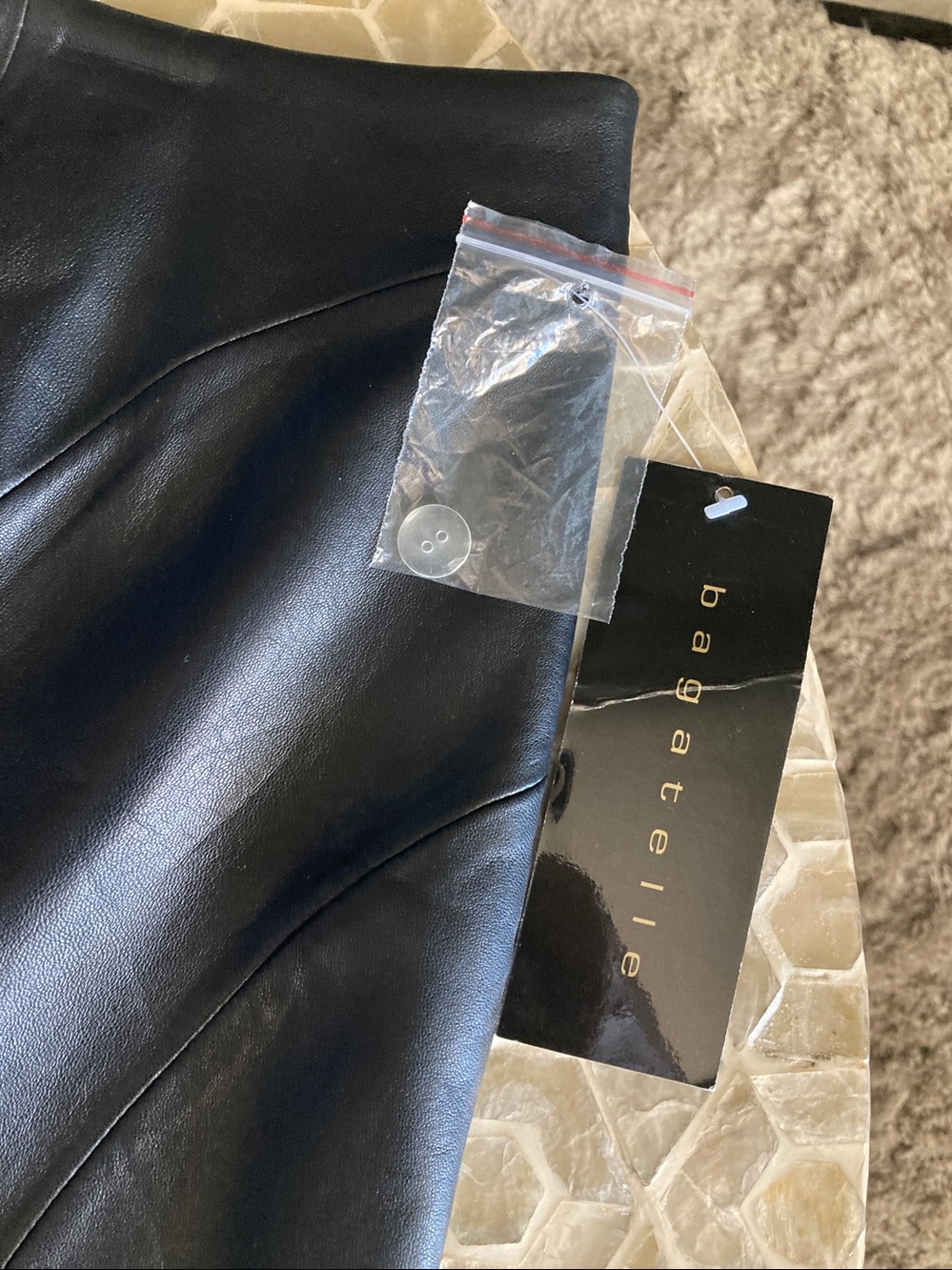 NEW! Bagatelle Y2K Genuine Leather Flounce Skirt (16) - Picture 3 of 10